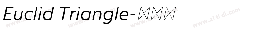 Euclid Triangle字体转换